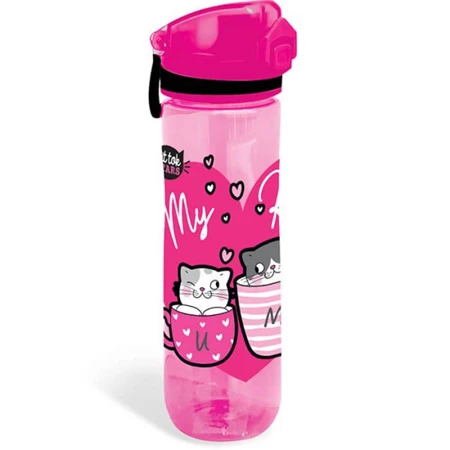 Kulacs műanyag LIZZY 600ml KitTok Heart Kitty