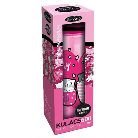 Kulacs műanyag LIZZY 600ml KitTok Heart Kitty