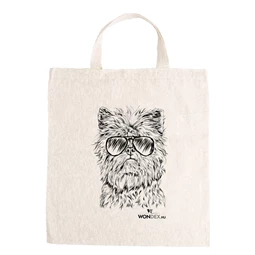 Kutya jó vászontáska Affenpinscher, 27x31x0,3cm 140g/m2 natúr pamut