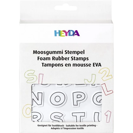 Nyomda készlet HEYDA 47db-os 13,5x16,5cm dekorgumiból textilre