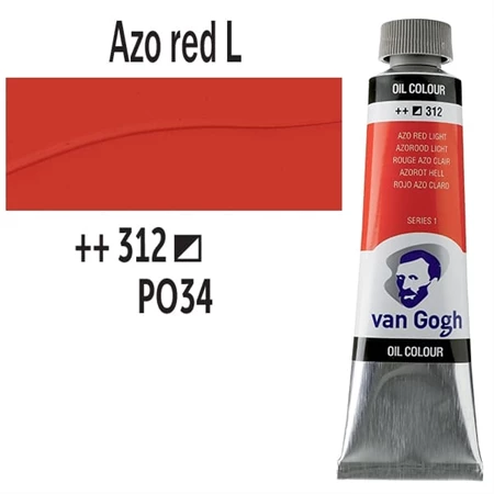 Olajfesték TALENS, VAN GOGH 40ml, Azo red light 312