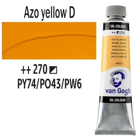 Olajfesték TALENS, VAN GOGH 40ml, Azo yellow deep 270