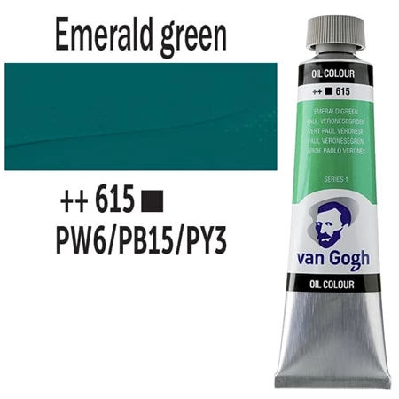 Olajfesték TALENS, VAN GOGH 40ml, Emerald green 615