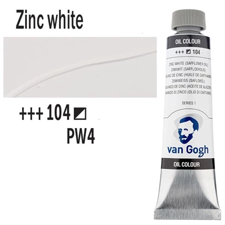 Olajfesték TALENS, VAN GOGH 40ml, Zinc white (safflower oil) 104