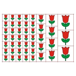 Óvodai címke, ruhára, textilre vasalható A/5 méretben 35+12 jel virág tulipán