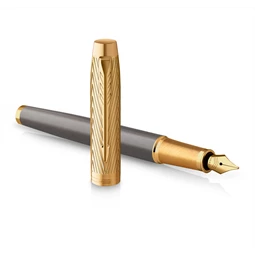 PARKER IM Royal Premium töltőtoll Pioneer Arrow cizellált szürke test+arany klipsz