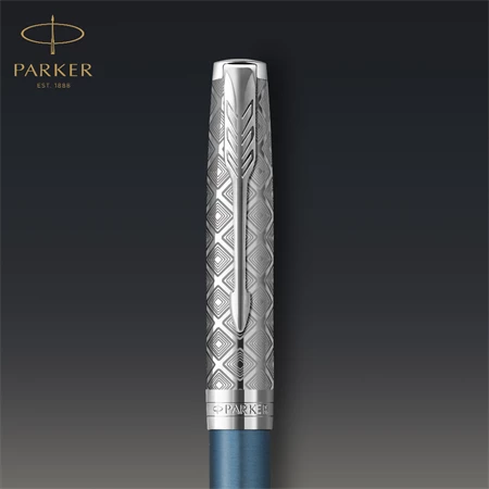 PARKER SONNET ROYAL Premium golyóstoll metál kék test+ezüst klipsz