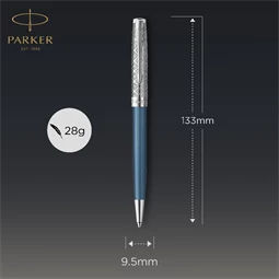 PARKER SONNET ROYAL Premium golyóstoll metál kék test+ezüst klipsz