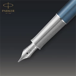 PARKER Sonnet Royal Premium 18k töltőtoll metál kék test+ezüst klipsz