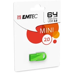 Pendrive, 64GB, USB 2.0, EMTEC "D250 Mini", zöld