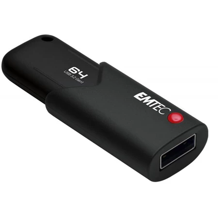 Pendrive, 64GB, USB 3.2, titkosított, EMTEC "B120 Click Secure"