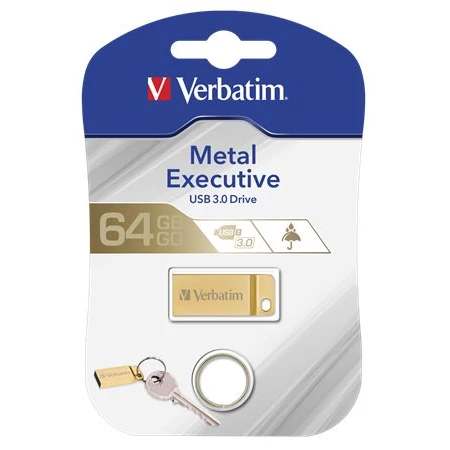 Pendrive 64 GB VERBATIM Exclusive Metal USB 3.0, arany