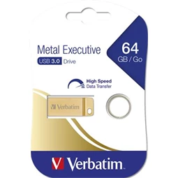 Pendrive 64 GB VERBATIM Exclusive Metal USB 3.0, arany