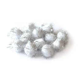 Pompon 30mm 30db/csomag Ezüst