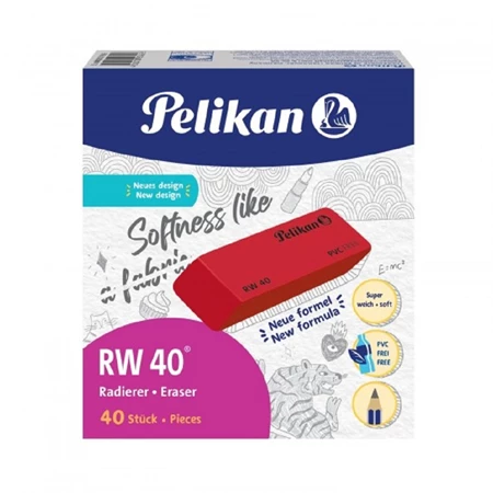 Radír PELIKAN RW40 Velvet piros