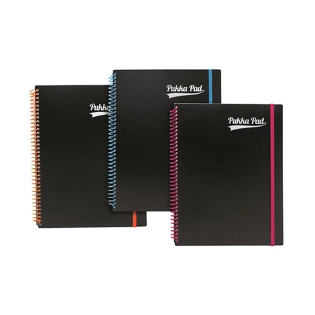 Spirálfüzet  A4+ PUKKA PAD Neon notepad 100 lap, vonalas