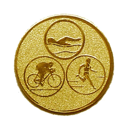 Sport érembetét 25mm triatlon arany