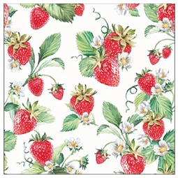 Szalvéta 33x33cm 20db/darab Garden Strawberries, Epreskert