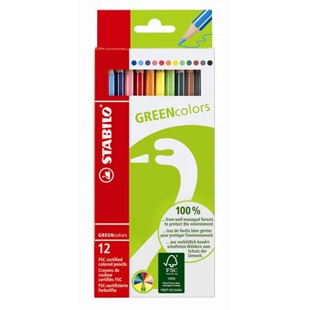 Színes ceruza készlet 12db-os STABILO GREENcolors