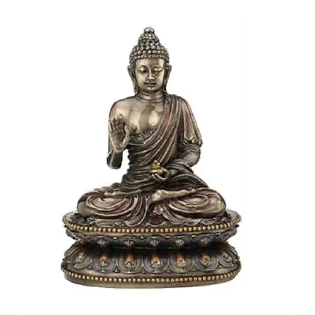 Szobor Buddha ülő 18x11x24cm