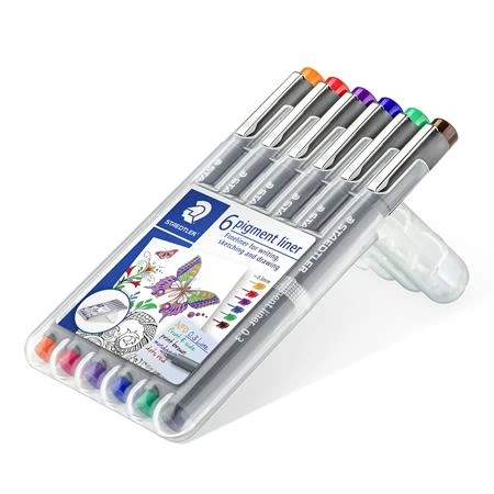 Tűfilc készlet 6db-os STAEDTLER Pigment Liner 0,3 mm, 6 különböző szín