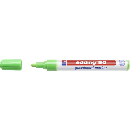 Üvegtábla marker, 2-3 mm, EDDING 90 zöld