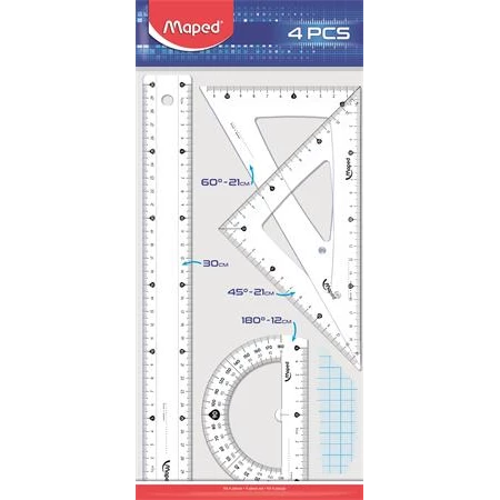 Vonalzó készlet 4db-os MAPED Start nagy