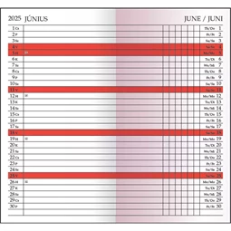 Zsebnaptár 2025 REAL leporelló kék 75 x 145mm PVC 24 oldalas